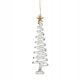  Pendente ALBERO DI NATALE in vetro con stella dorata, 14 cm, VILLA ITALIA