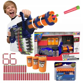    MINIGUN A BATTERIA DART ZONE SCORPION GUN 36 ARTI 2 CARICATORI 3 TA + Freccette Hasbro Nerf N-Strike Elite 30 pz