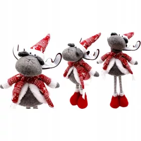    ORNAMENTO DI NATALE FIGURA DI RENNA SU GAMBE TELESCOPICHE 45-60CM