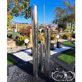    FONTANA DA GIARDINO GIGANTE FONTANA MODERNA IN ACCIAIO INOSSIDABILE. CILINDRI