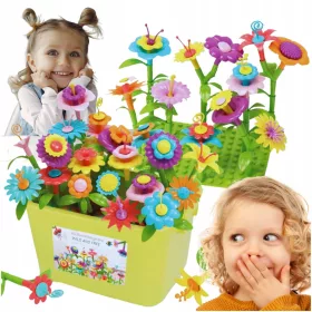   I PIÙ GRANDI Mattoncini 135pz Fiori GIARDINO IN SCATOLA Scatola di fiori decorativi