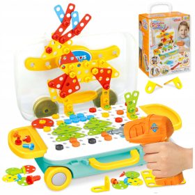    BLOCCHI DA COSTRUZIONE EDUCATIVI CREATIVI CON CACCIAVITE IN VALIGIA 258 ELEMENTI.