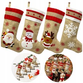   CALZE DI NATALE IN REGALO DECORAZIONE CAMINO GRANDE DECORAZIONE FINESTRA 4X