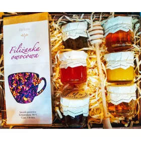  CESTINO REGALO REGALO 6 x MARMELLATE E TÈ