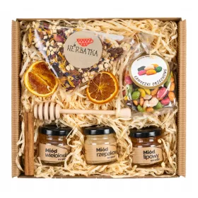  CESTINO REGALO SET MIELE REGALO TÈ