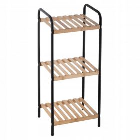  Mensola da bagno in bambù, mobiletto con 3 ripiani