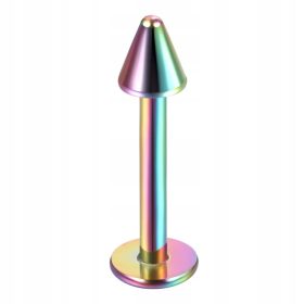    10 pz/lotto acciaio Tragus Helix Piercing Spike y bola 16G Labret Pircing