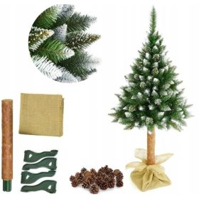    Albero di Natale artificiale ALBERO DI NATALE SU TRONCO DI PINO DIAMANTATO 151 - 160 cm