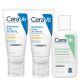 Kit CeraVe: Crema Idratante Viso SPF 50 e Gel Detergente - Per Pelli Normali e Secche