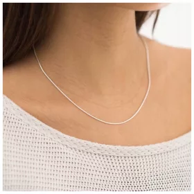    BELLISSIMA COLLANA CENA IN ARGENTO 925 CATENA CORDA/LINEA LUCIDA ITALIANA