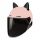  Casco moto con visiera, casco moto semi-facciale, nero e rosa