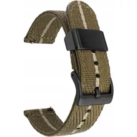  Cinturino per orologio in tela premium 22 mm C16B #255 b/b