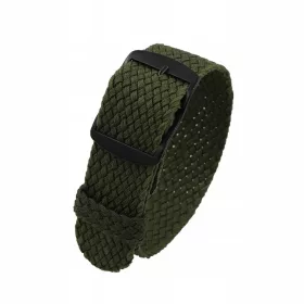    Cinturino per orologio Perlon Black NATO Zulu 18mm verde b/b