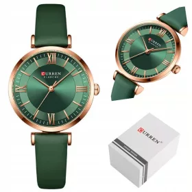    OROLOGIO DA DONNA CURREN PARMA + SCATOLA, pelle verde, cinturino