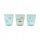  Done by Deer Mini Bicchieri in Vetro 3 pz. Nuvole Felici G