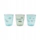  Done by Deer Mini Bicchieri in Vetro 3 pz. Nuvole Felici G