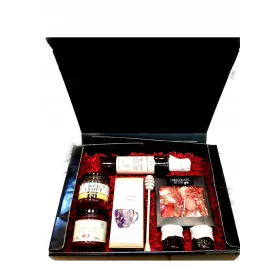    CESTINO REGALO REGALO CIOCCOLATO MIELE MARMELLATA TÈ PREMIUM DOLCI