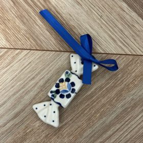    Caramella rettangolare in ceramica, pendente decorativo. RU Ceramika Bolesławiec