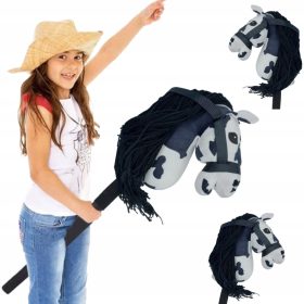    CAVALLO SU BASTONE TESTA DI CAVALLO GIOCATTOLO CAVALLO HOBBY CAVALLO CON CRINIERA SUONO REGALO