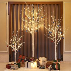   Albero di betulla decorativo con illuminazione a LED 150 cm Natale