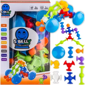    SET Mattoncini da costruzione CREATIVE Ventose colorate Happy Smileys 76 pz