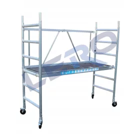   Trabattello mobile in alluminio EuroScaffold CT26, altezza di lavoro 3m con corrimano