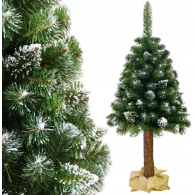    ALBERO DI NATALE ARTIFICIALE SU TRONCO DI PINO DIAMANTATO 100 cm LEGNO DI TRONCO NATURALE