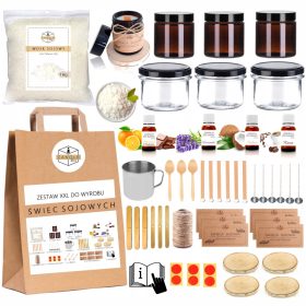    GRANDE SET XXL PER REALIZZARE CANDELE DI SOIA 64 EL - REGALO DI NATALE