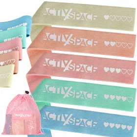    HIP BAND mini Elastici di resistenza in gomma Materiale per esercizi di fitness, set da 5 pz