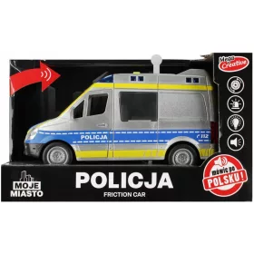    AUTO DELLA POLIZIA EFFETTI LUMINOSI E SONORI ALTI DELL'AUTO DELLA POLIZIA