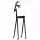  STATUINA RENNA, stile moderno, metallo, nero, altezza 42 cm
