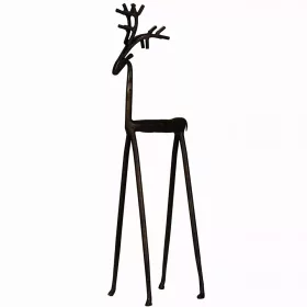    FIGURA RENNA XL, stile moderno, metallo, nero, altezza 55 cm