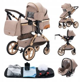    PASSEGGINO PER BAMBINI SEGGIOLINO AUTO 3in1, PASSEGGINO GONDOLA, PORTAPACCHI, PORTA BICCHIERE