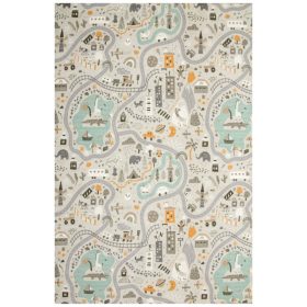    TAPPETO STRADALE PASTELLO STRADA PER LA CAMERA DEI BAMBINI 150x200 cm, SU MISURA