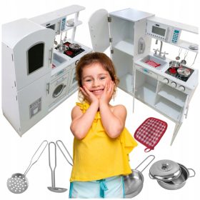    Accessori cucina per bambini in legno fornello DKD01 Luce LED GRATIS