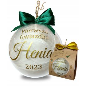    Palla per albero di Natale con NOME, pallina, decorazione natalizia in regalo, INFRANGIBILE