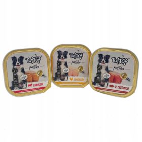    Vassoio TUF 15x300g TUF patè di cibo umido per cani mix di sapori