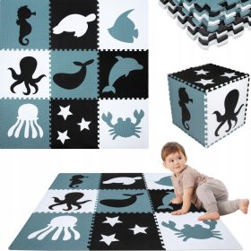    TAPPETINO IN SCHIUMA EVA PUZZLE IN SCHIUMA GRANDE MORBIDO 180X180CM 9 PZ EDUCATIVO XXL