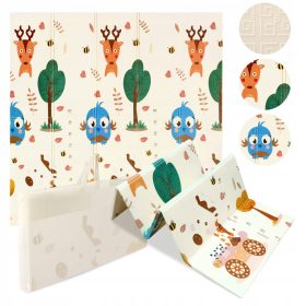    Tappetino educativo in schiuma per bambini, pieghevole, bifacciale, di grandi dimensioni, XPE, 180 cm