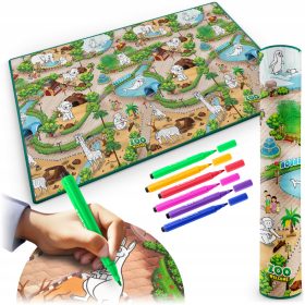    TAPPETO EDUCATIVO IN SCHIUMA ARROTOLATA PER DIPINGERE, COLORARE, IMPERMEABILE, GRANDE