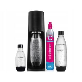    Gasatore per acqua gassata SodaStream Terra nero + 3 bottiglie