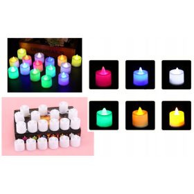    Inserto LED per una candela, una candela verde e una lampada