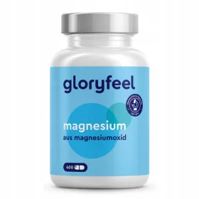   Magnesio Ossido ad Alta Dose di Gloryfeel - 400 Capsule Vegane