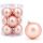  Palle di Natale in vetro 8 cm, rosa opaco