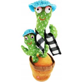    Un cactus che gioca con un bambino, caricato su una presa USB, colore casuale