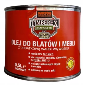    Timberex Olio per cera dura per controsoffitti e mobili 500 ml opaco