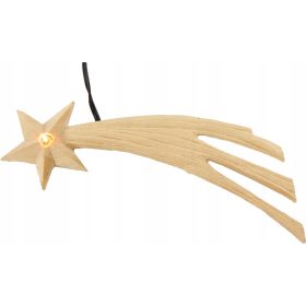    Cometa in legno con lampadina LED per Presepe, luce bianca calda - 4,5V - 12cm