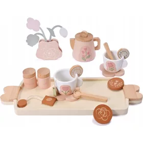    Set da tè in legno Set da caffè per bambini Tazze Brocca Vaso