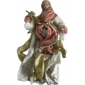    ANGELO IN CIMA ALL'ALBERO DI NATALE NATALE - BIANCO - ALTO 45 CM