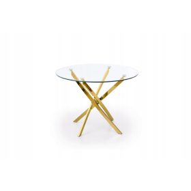  Tavolo rotondo Halmar Raymond 100 x 100 x 73 cm oro